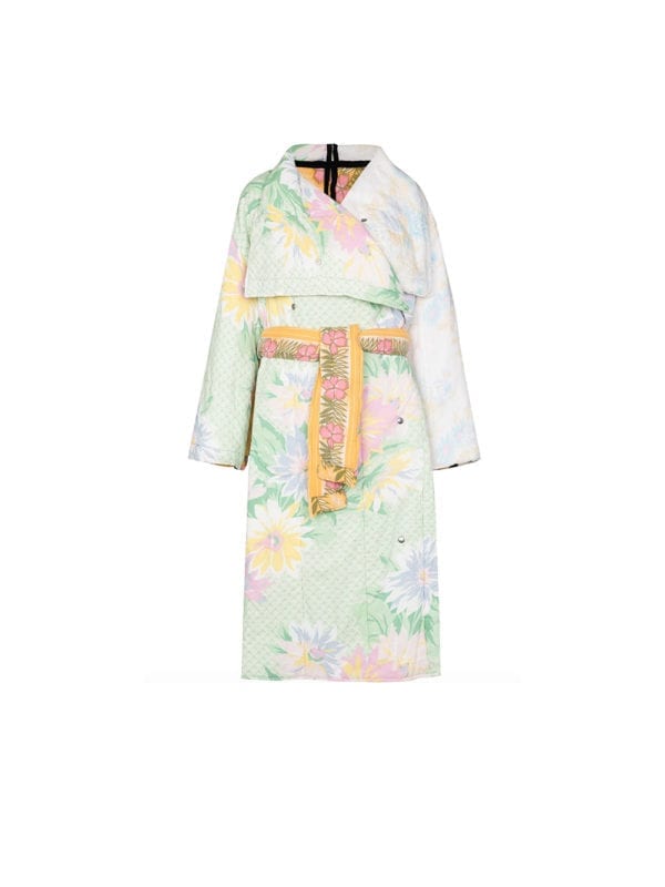 rave review maggan floral-print belted coat