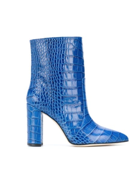 Paris Texas crocodile-effect ankle boots
