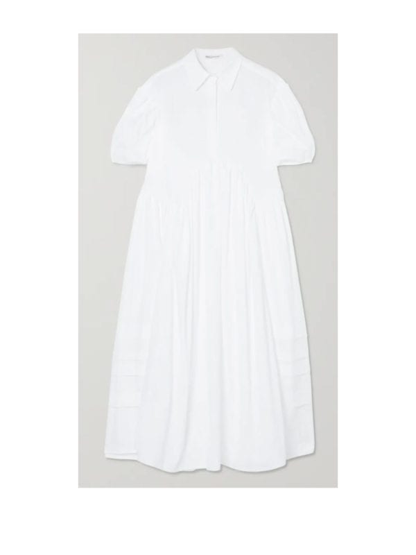 Cecilie Bahnsen Margo gathered cotton-poplin shirt dress