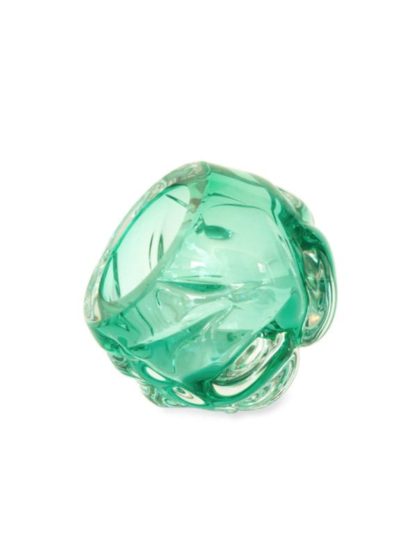 Feyz Studio Hand-Blown Glass Emerald Green Vase