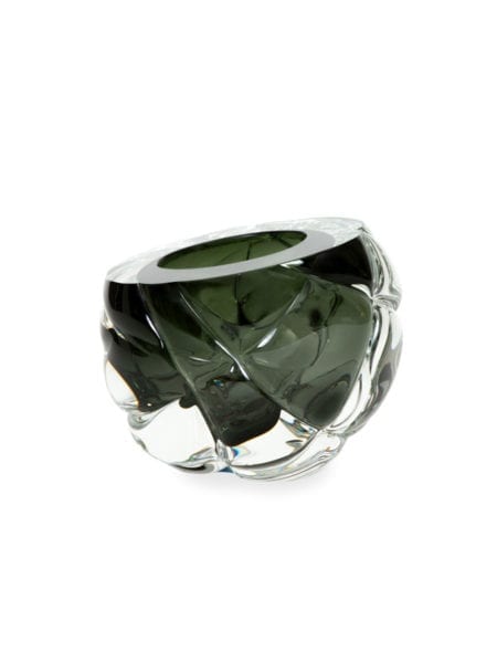 Feyz Studio Hand-Blown Glass Tourmaline Green Vase