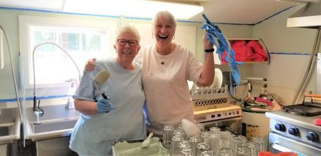 Joyce Reehling, left, and Judie Wiggins, right, are among the many much-valued volunteers of the Sandhills Women’s Exchange in Pinehurst, North Carolina.