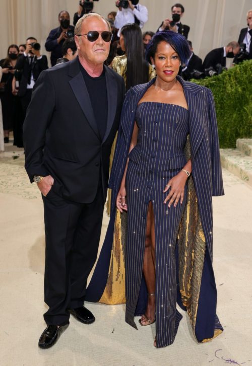 Michael Kors, simple and elegant, with actress, Regina King. Photo by Theo Wargo/Getty Images