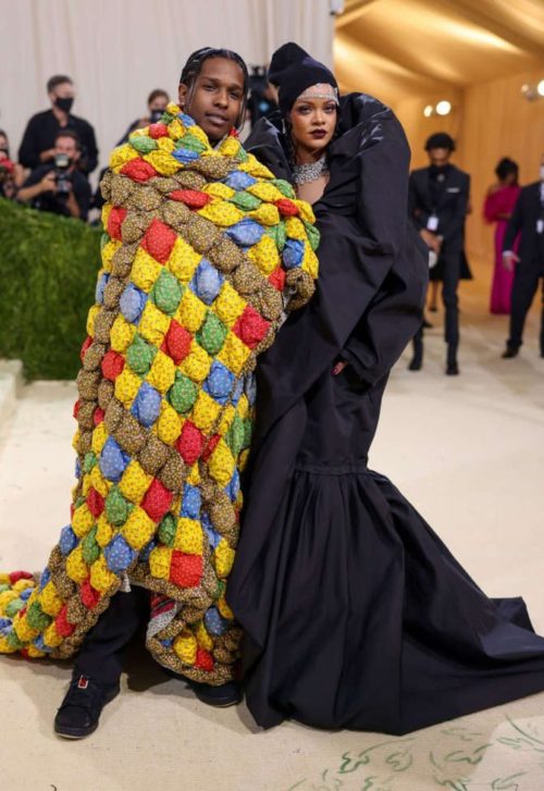 Rihanna and her escort, A$AP Rocky. Credit: John Shearer/Getty Images