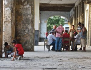 Both young and old people in Cuba enjoy playing dominoes