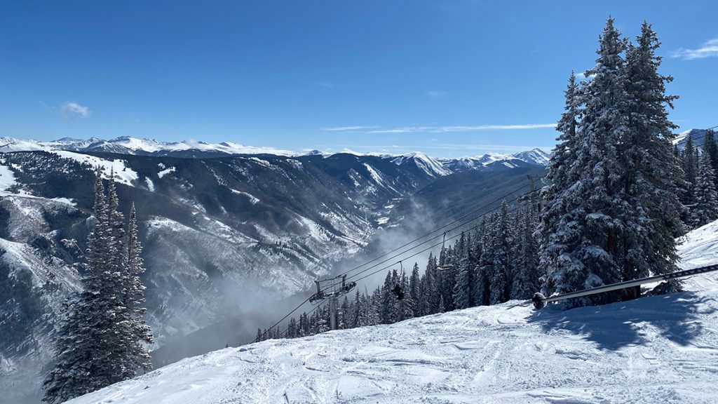 A view from the slopes at Snowmass