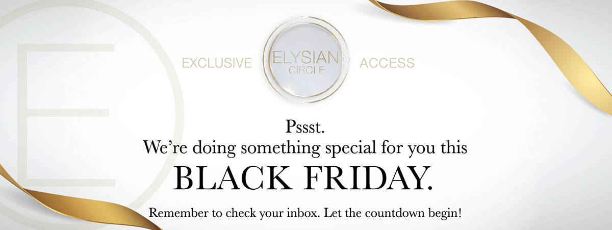 Banner containing this text: Psst. We're doing something special for you this Black Friday. Remember to check your inbox. The countdown begins!