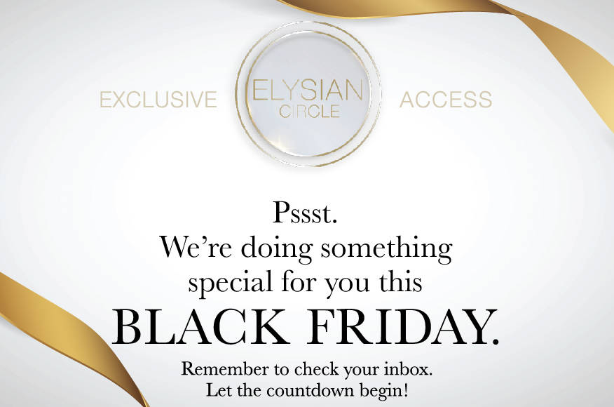 Banner containing this text: Psst. We're doing something special for you this Black Friday. Remember to check your inbox. The countdown begins!